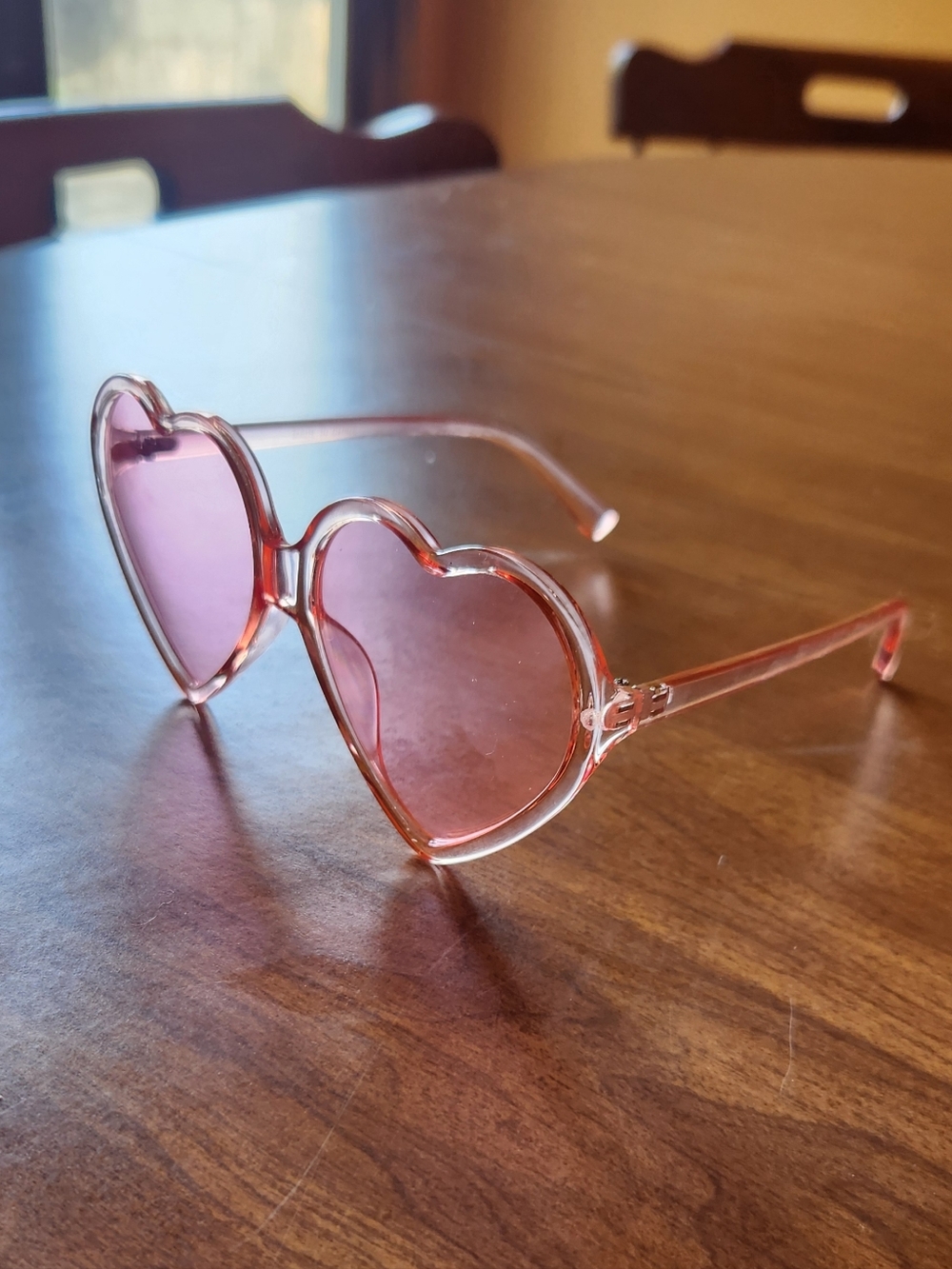 Light Pink Heart Shaped Sunglasses